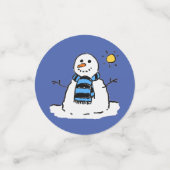 雪だるまが晴れた冬の日 コンフェッティ (スモール正面)