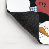 雪だるまが私のハートTシャツとギフトを溶かす マウスパッド (コーナー)