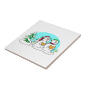 雪だるまが聖降誕祭の歌を歌う タイル (側面)