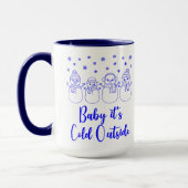 雪だるまが雪降るクリスマス Baby It's Cold Outside マグカップ (左)