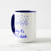 雪だるまが雪降るクリスマス Baby It's Cold Outside マグカップ (正面左)