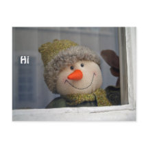 雪だるまが「こんにちは」と言う