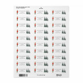 雪だるまくるみ割りクリスマス差出人住所 ラベル (フルシート)