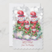 雪だるまご挨拶 シーズンカード (正面)