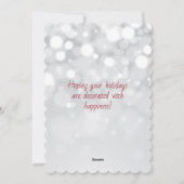 雪だるまご挨拶 シーズンカード (裏面)