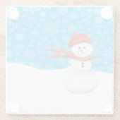 雪だるまさん ガラスコースター (裏面)