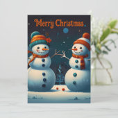 雪だるますてきクリスマス応援 シーズンカード (スタンド正面)