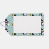 雪だるますてきメリークリスマスピクセルアートパターン ギフトタグ (裏面横)