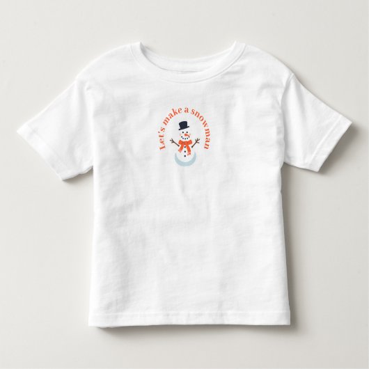雪だるまだ！ トドラーTシャツ (正面)