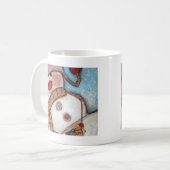 雪だるまで信じて下さい コーヒーマグカップ (正面左)
