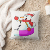 雪だるまとしてSonowboard.PNG クッション (ブランケット)