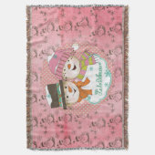 雪だるまとその他の雪だるまホリデースロー スローブランケット (正面縦)