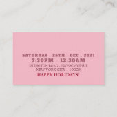 雪だるまとのんびり歩き、クリスマスパーティーの招待状 エンクロージャーカード (裏面)