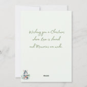 雪だるまとウサギのメリークリスマスカード シーズンカード (裏面)