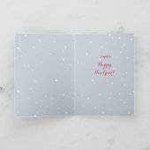 雪だるまとエルク  |クリスマスグリーティングカード シーズンカード (内部)