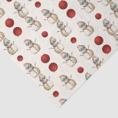 雪だるまとオーナメントパターン 薄葉紙 (詳細)