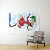 雪だるまとガールダンサーのタペストリー タペストリー (インサイチュ(横))