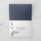 雪だるまとクリスマススター シーズンカード (内部)