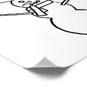 雪だるまとクリスマスツリーの概要ポスター ポスター (角)