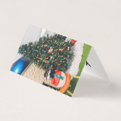 雪だるまとクリスマスツリー (裏面)