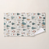 雪だるまとクリスマスツリー バスタオルセット (ハンドタオル)