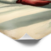 雪だるまとクリスマスプレゼント冬イラストレーション ポスター (コーナー)