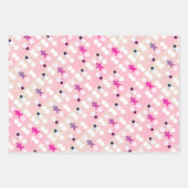 雪だるまとジンジャーブレッドの3色 ラッピングペーパーシート (正面3)