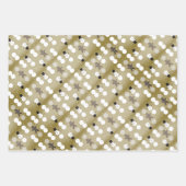 雪だるまとジンジャーブレッドの3色 ラッピングペーパーシート (正面2)