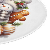 雪だるまとジンジャーブレッドCookie カッティングボード (角)
