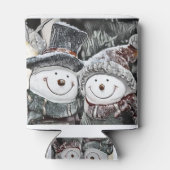 雪だるまとスノーウーマンスケッチ 缶クーラー (裏面)