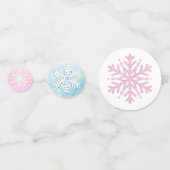 雪だるまとスノーフレークスクリスマスホリデー紙吹雪 コンフェッティ (裏面)