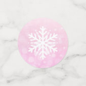 雪だるまとスノーフレークスクリスマスホリデー紙吹雪 コンフェッティ (スモール正面)