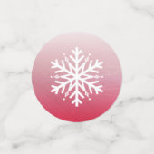 雪だるまとスノーフレークスクリスマスホリデー紙吹雪 コンフェッティ (スモール正面)