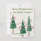 雪だるまとスノーレディートゥギャザーズ魔法ホリデイ シーズンカード (裏面)