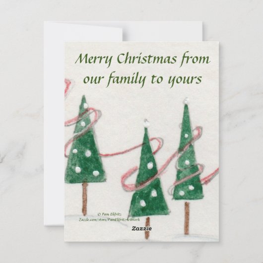 雪だるまとスノーレディートゥギャザーズ魔法ホリデイ シーズンカード (裏面)