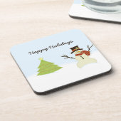 雪だるまとツリー コースター (左側)