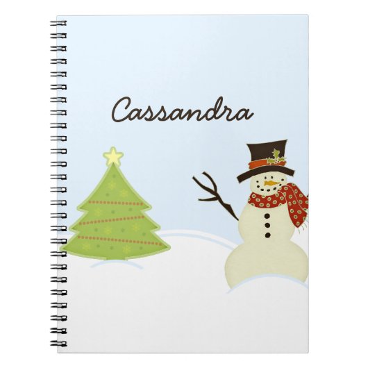 雪だるまとツリー ノートブック (正面)