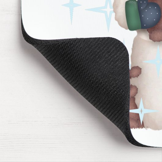 雪だるまとテディベアTシャツとギフト マウスパッド (コーナー)