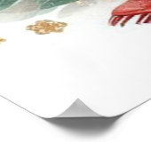 雪だるまとトナカイの友だち ポスター (角)