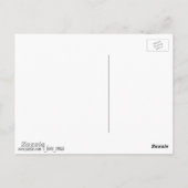 雪だるまとビッグボウハット ポストカード (裏面)