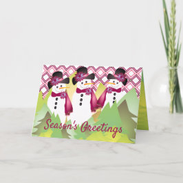 雪だるまとブルゴーニュ シーズンカード