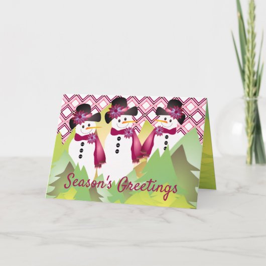 雪だるまとブルゴーニュ シーズンカード (正面)