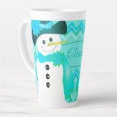 雪だるまとブルース カフェラテマグ (左アングル)