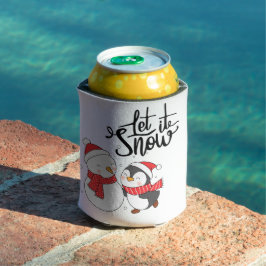 雪だるまとペンギンで雪を降らせる 缶クーラー