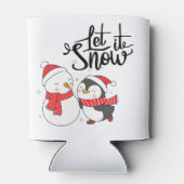 雪だるまとペンギンで雪を降らせる 缶クーラー (裏面)