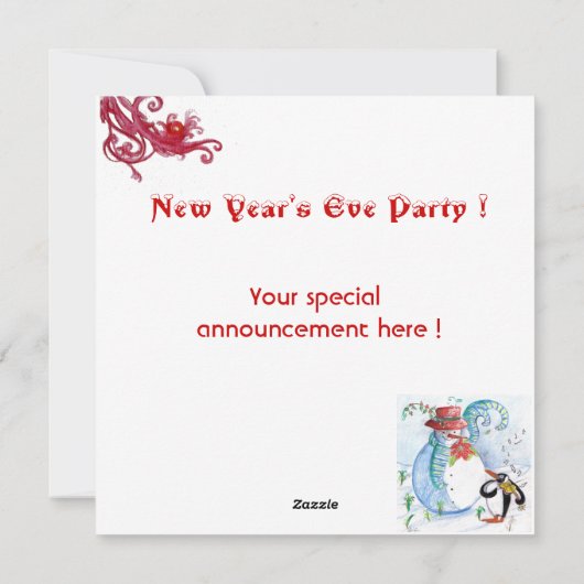 雪だるまとペンギンの冬のセレナード シーズンカード (裏面)