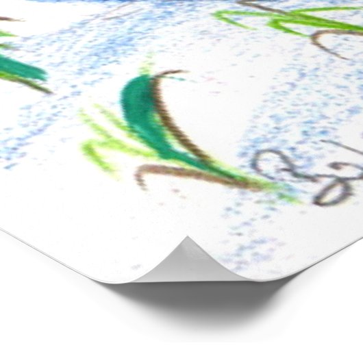 雪だるまとペンギンの冬のセレナード ポスター (角)