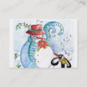 雪だるまとペンギンの冬のセレナード 名刺 (裏面)