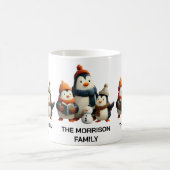 雪だるまとペンギンの家族 コーヒーマグカップ (中央)