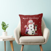 雪だるまとペンギンクリスマス クッション (椅子)